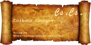Csikesz Csongor névjegykártya