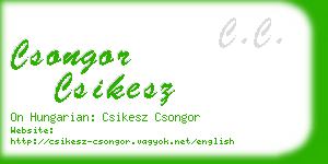 csongor csikesz business card